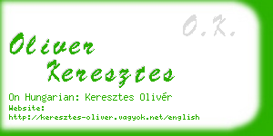 oliver keresztes business card
